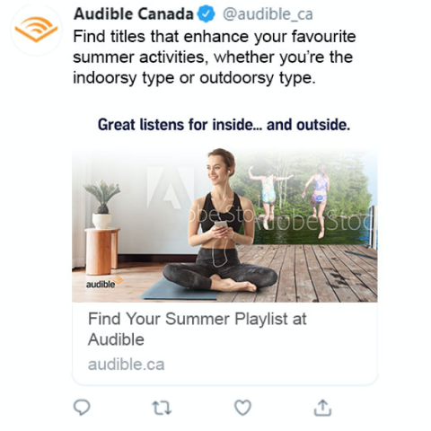 Audible Canada Summer Listens Digital Ad