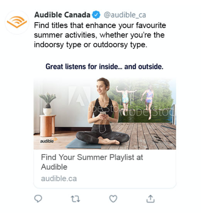 Audible Canada Summer Listens Digital Ad