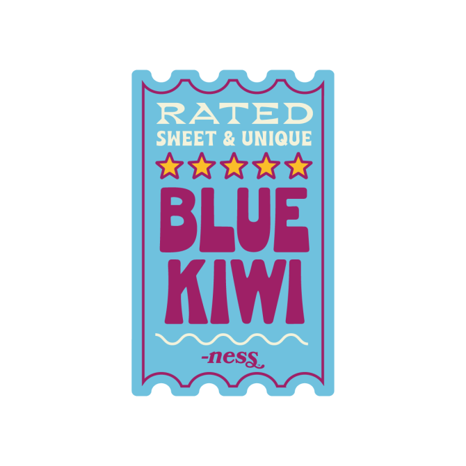 ness Blue Kiwi Vape Sticker
